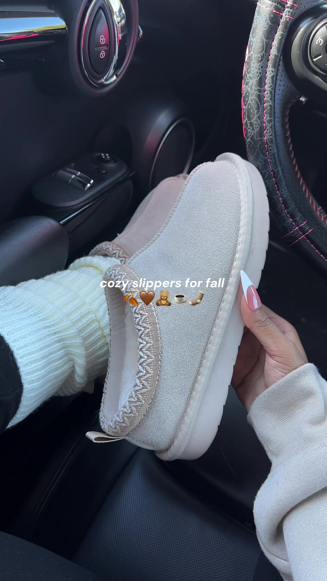 TikTok post by @realprettynu for Dream Pairs. Caption reads: In love with these slippers from @Dream Pairs....