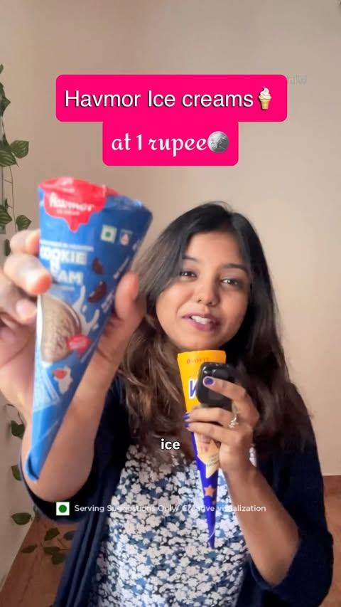 Instagram post by @nandhinis.way for Havmor. Caption reads: [...] one hour, one rupee 🍦! Offer Details....