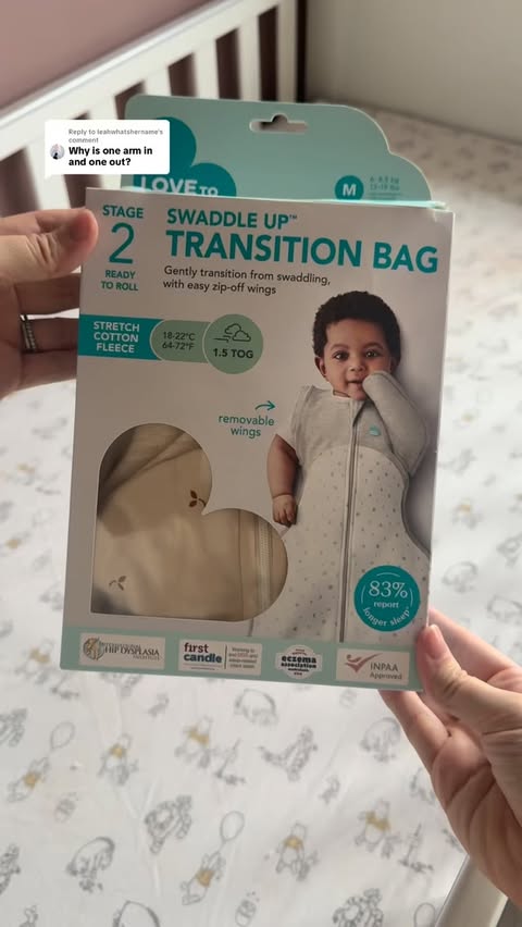 Instagram post by @homewithchloe_x for Love To Dream. Caption reads: [...] is now in her transitional bag from....