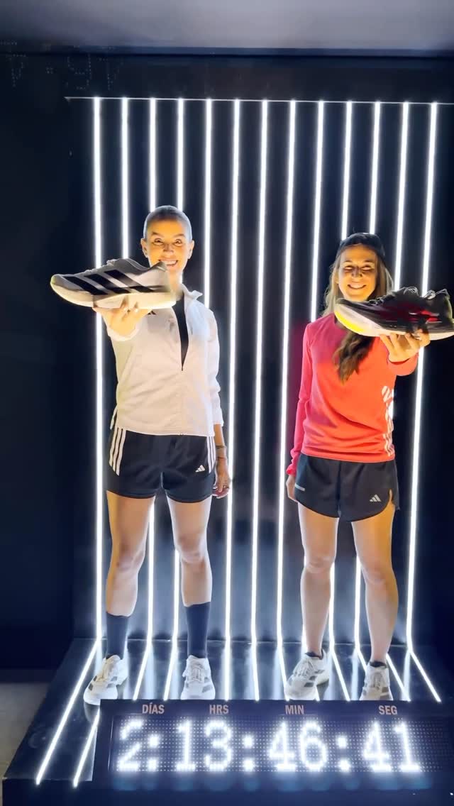 Instagram post by @prisalba for adidas. Caption reads: @paulina.gr y @prisalba ya están listas para....