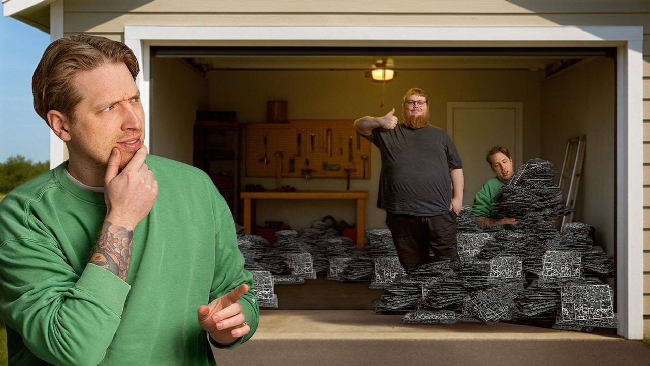 YouTube post by @SquidmarMiniatures for INTO THE AM. Caption reads: This garage is the WORST unpainted Warhammer....