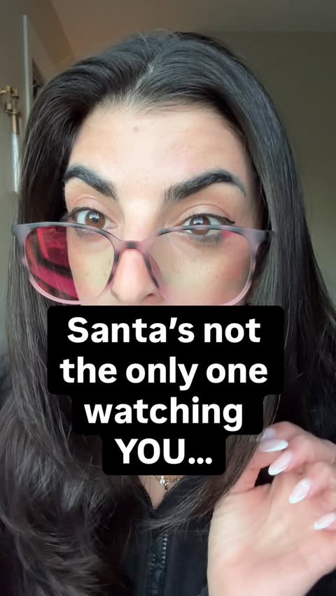 Instagram post by @cybersecuritygirl for Zenni. Caption reads: Santa isn’t the only one watching this holiday....