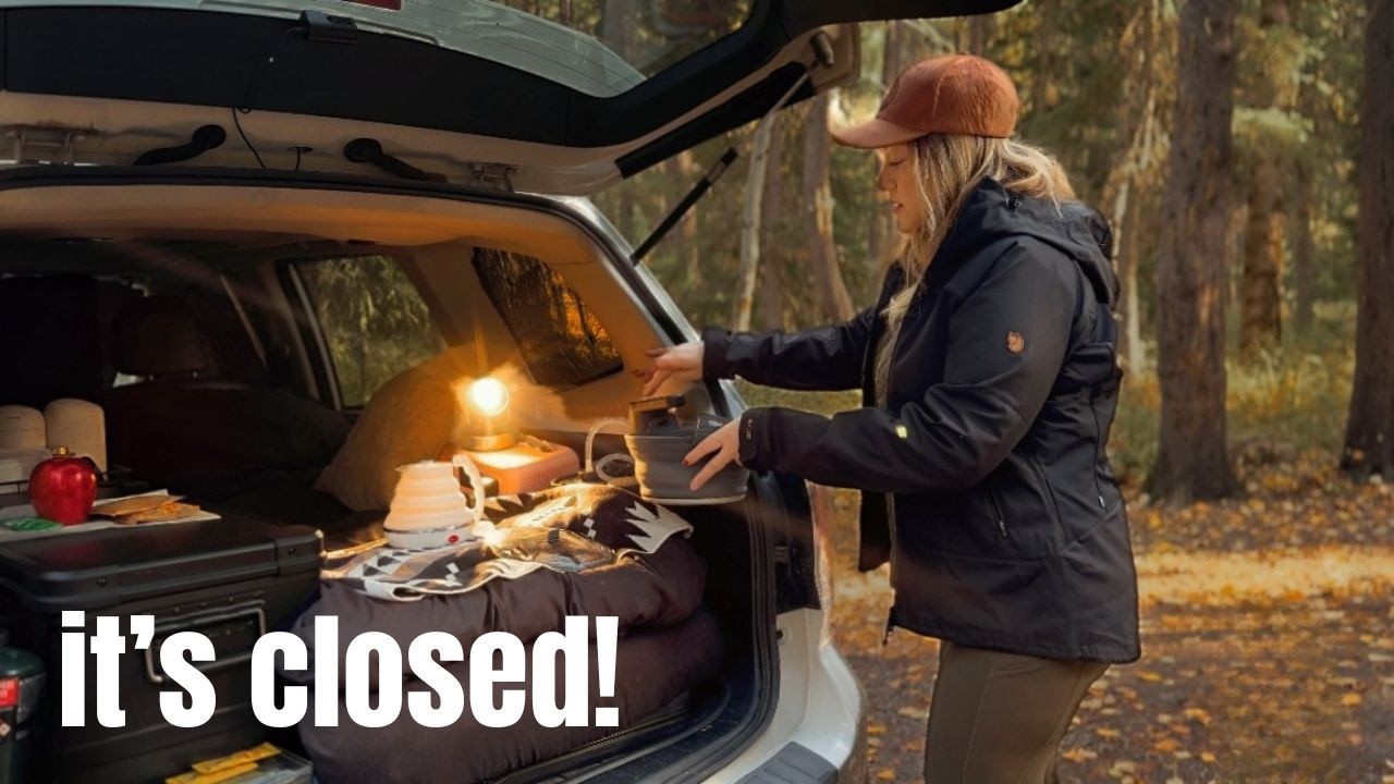 YouTube post by @nomad_unknown for – ICECOFREEZER. Caption reads: LIVING in my CAR: Glacier National Park during the....