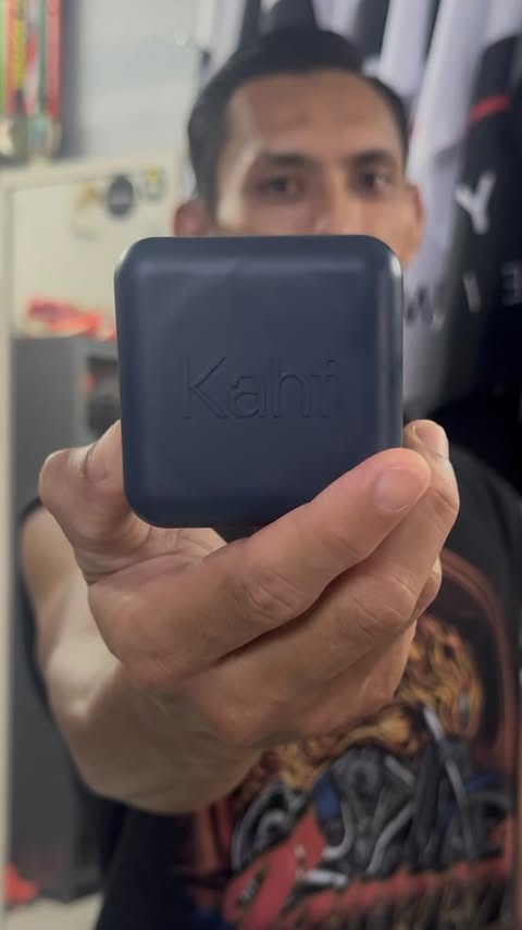 Instagram post by @saddampittli for Kahf. Caption reads: [...] ready🫰 Water Based Pomade #sleekclassy....
