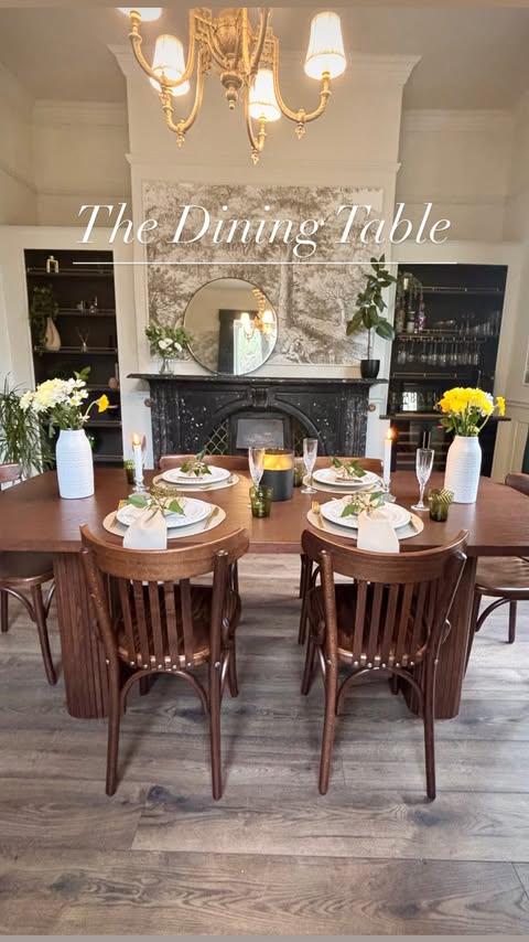 Instagram post by @our_big_renovation for La Redoute. Caption reads: [...] The table is the Latti in walnut from....