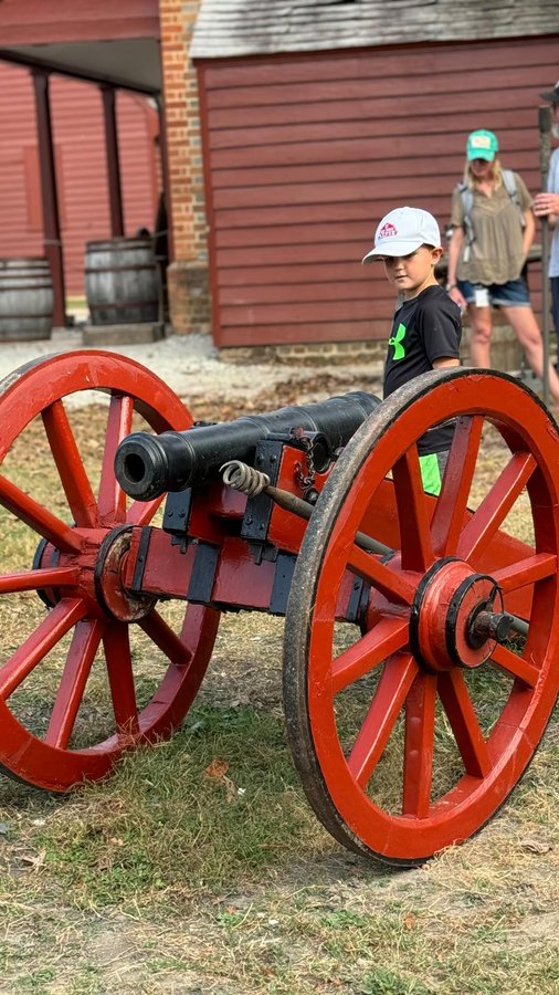 Instagram post by @mdfunfam for Visit Williamsburg. Caption reads: WOW, @visitwilliamsburg has changed a lot since I....