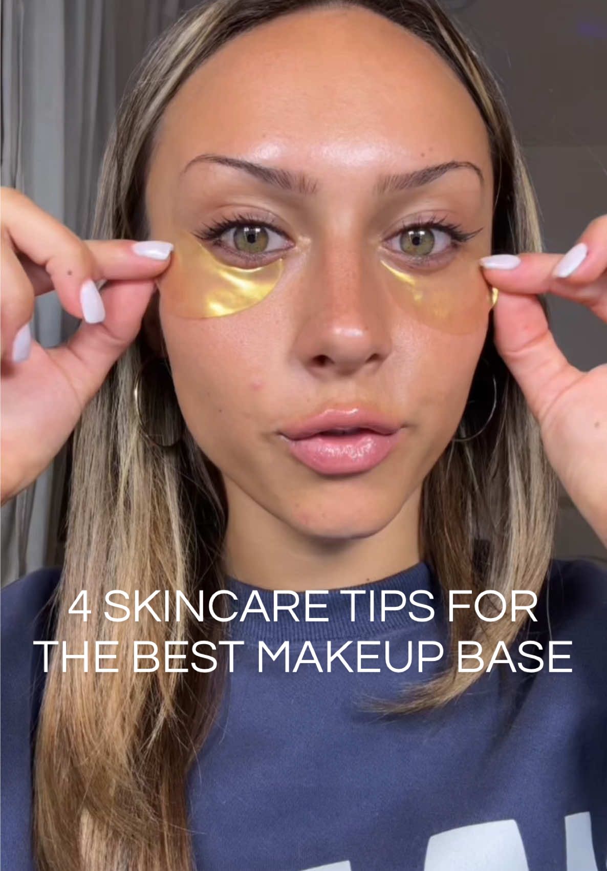 TikTok post by @bellalovkvist for Beekman 1802. Caption reads: [...] how to have the BEST makeup base ✨ @Beekman....