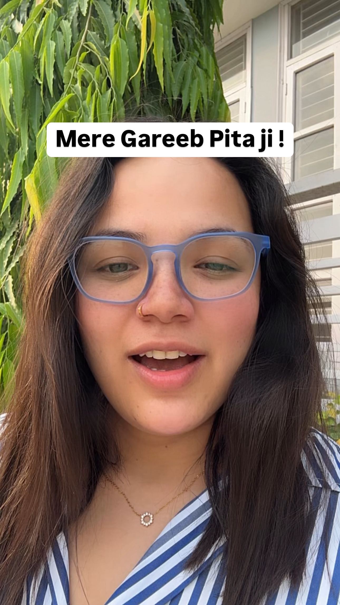 Instagram post by @veena_negi for Lenskart. Caption reads: Pita ji ka brand new chashma aane wala hai 👓....