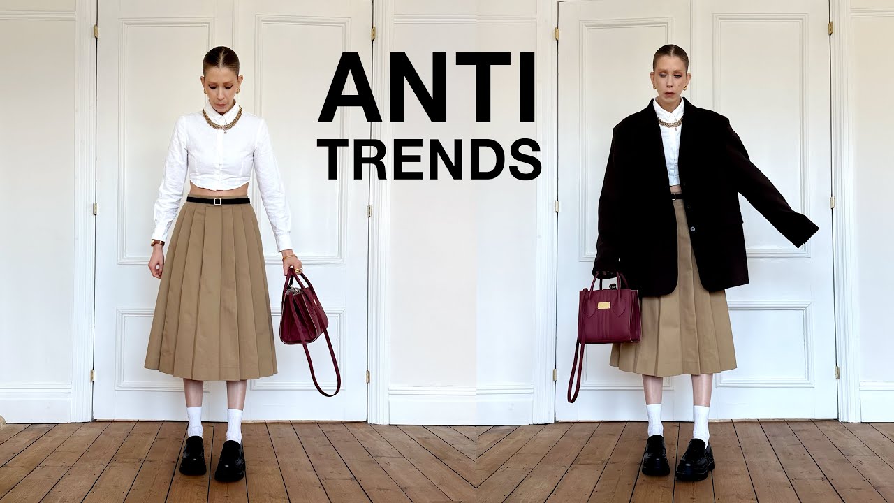 YouTube post by @JennyMustard for Who What Wear. Caption reads: ANTI TRENDS - 6 timeless trends that are safe to....
