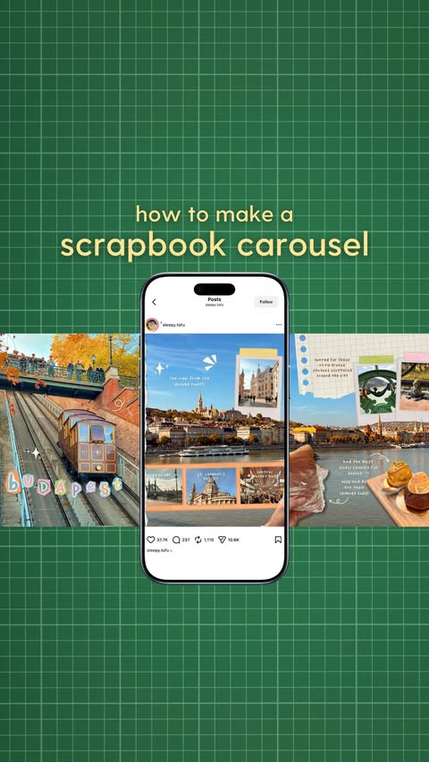 Instagram post by @sleepy.tofu for Canva. Caption reads: [...] 🙂‍↕️ i make mine all from scratch in....