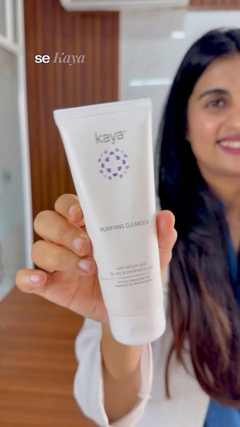 Instagram post by @dr._kirtikothari for Kaya Science. Caption reads: Kaya Science Purifying Cleanser | Kaya Science....