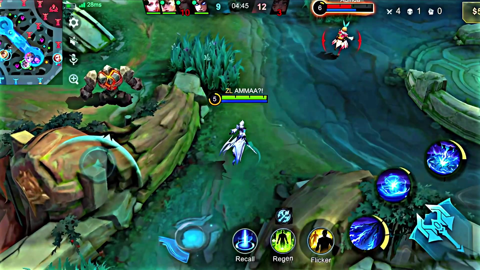 TikTok post by @raahmaamlbb_ for Mobile Legends. Caption reads: [...] lgsg kita buat dia mnysal 😂....