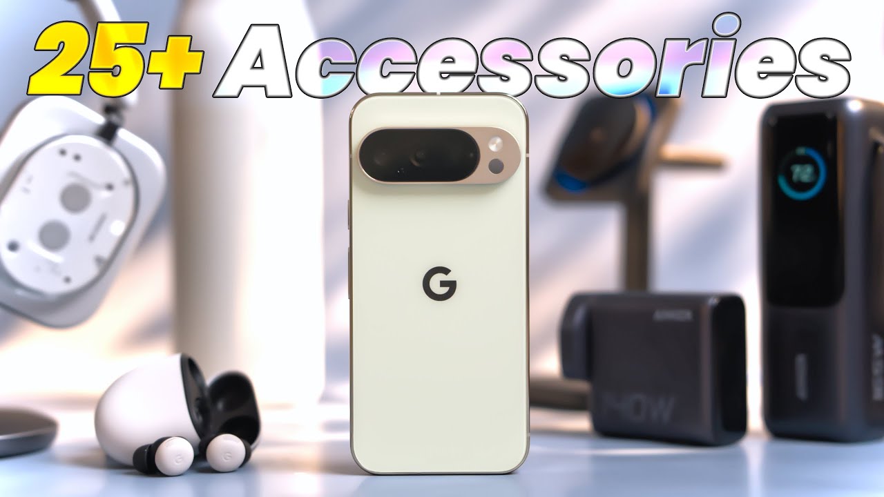 YouTube post by @PeteMatheson for MagBak. Caption reads: The BEST Accessories for Google Pixel 10.
