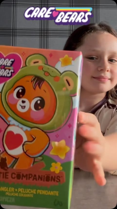 Instagram post by @xolivia_georgiaxnatalie for Care Bears. Caption reads: #AD Georgia cannot get enough of these @carebears....