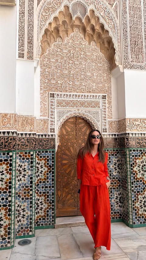 Instagram post by @helenamcosta for Lanidor. Caption reads: 3 dias 5 looks em Marrakech @lanidor....