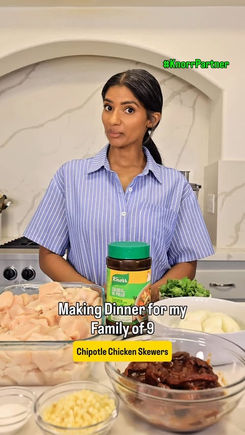 Instagram post by @mzkora for Knorr US. Caption reads: #KnorrPartner Changing things up for dinner with....