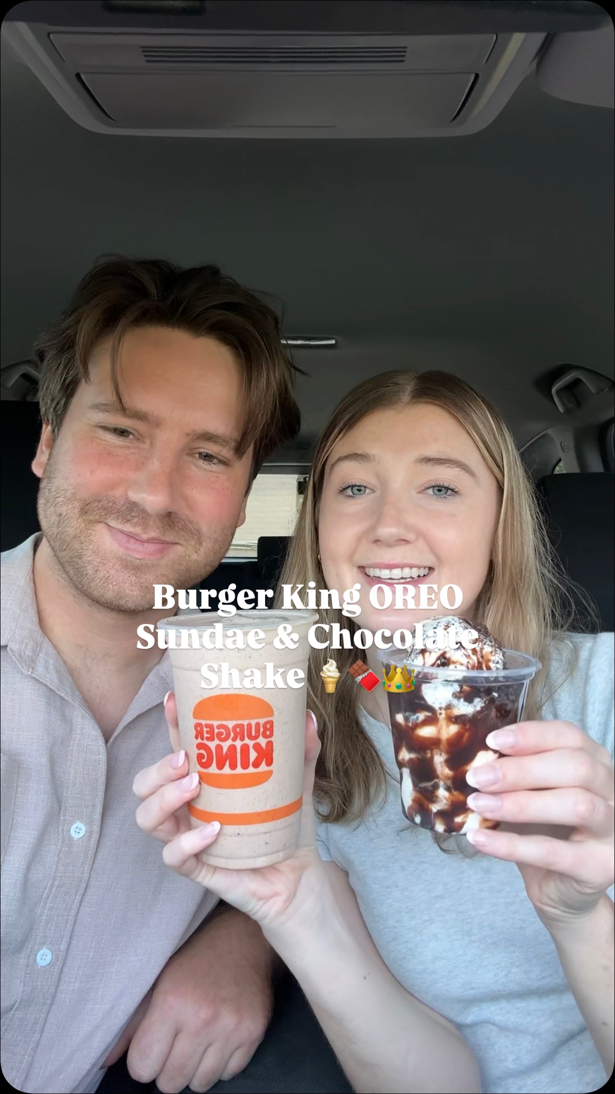 Instagram post by @breanna.eats for Oreo. Caption reads: #AD Trying the OREO Sundae & Chocolate OREO shake....