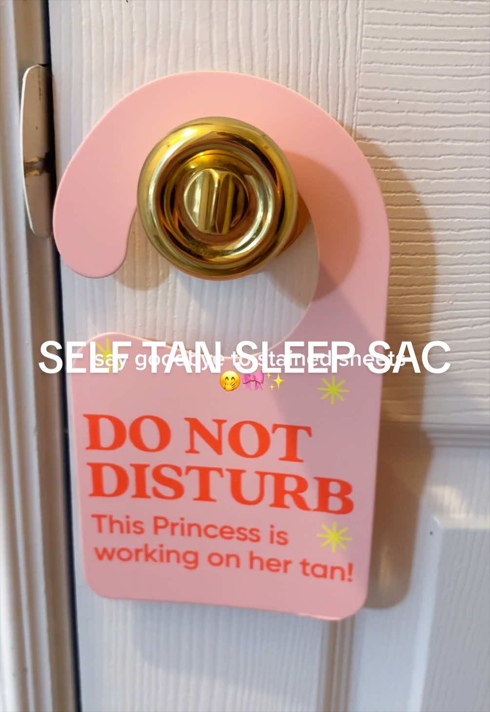 TikTok post by @chrisalinmoo for TAN FAN. Caption reads: [...] comforter won’t be ruined by fake tan....
