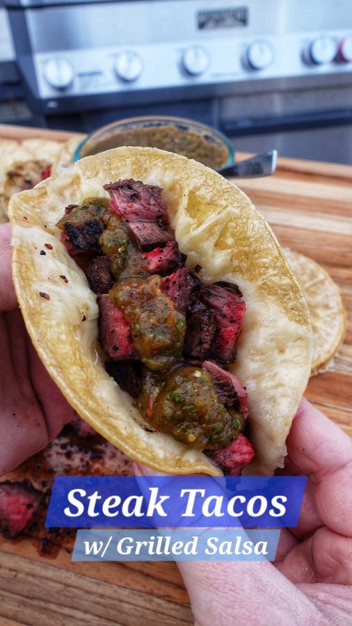 Instagram post by @smoke_stone_cuisine for Monument Grills. Caption reads: Unpopular Opinion Here, but Taco Thursday makes....