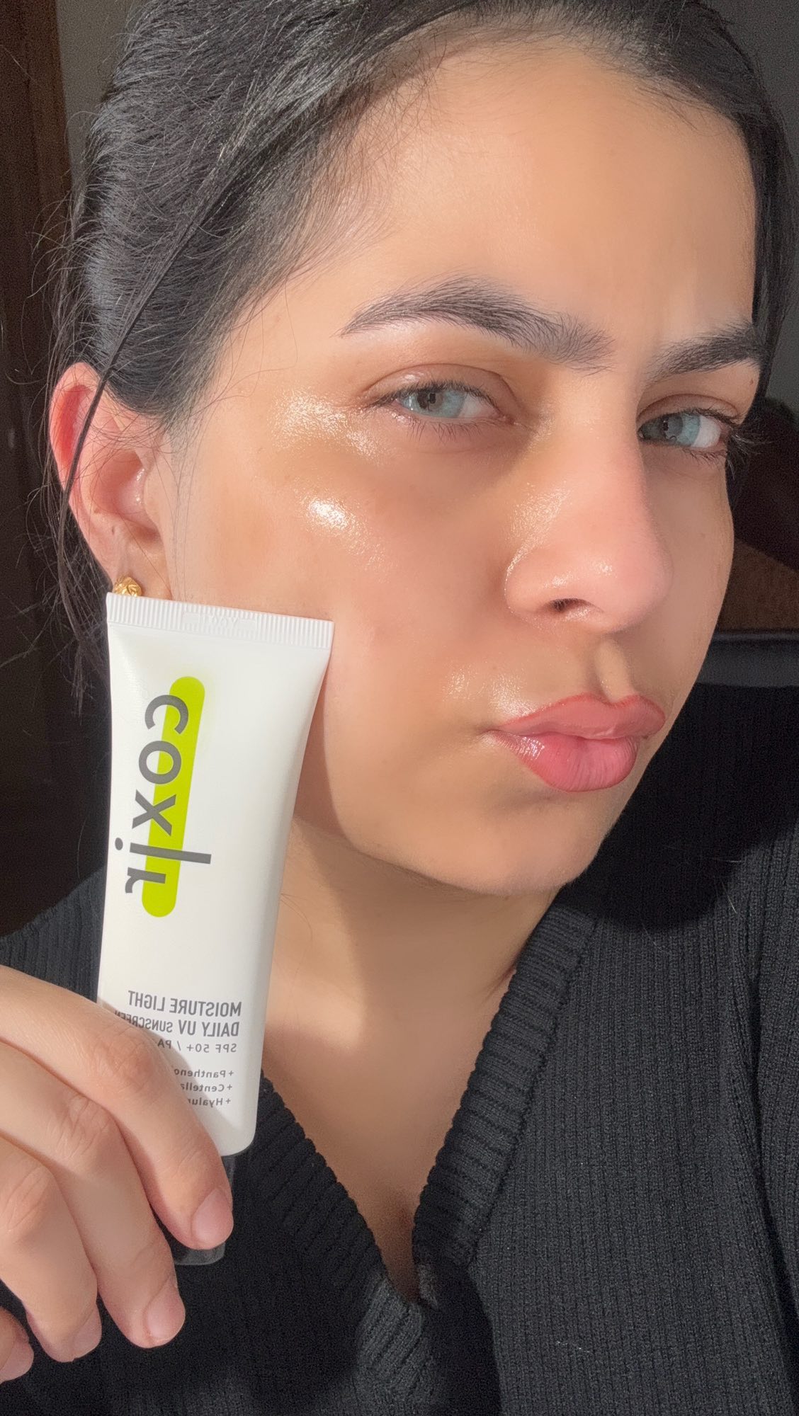 Instagram post by @flawlessbeautybymadeeha for Coxir. Caption reads: I’ve been using the @coxir_official Moisture Light....