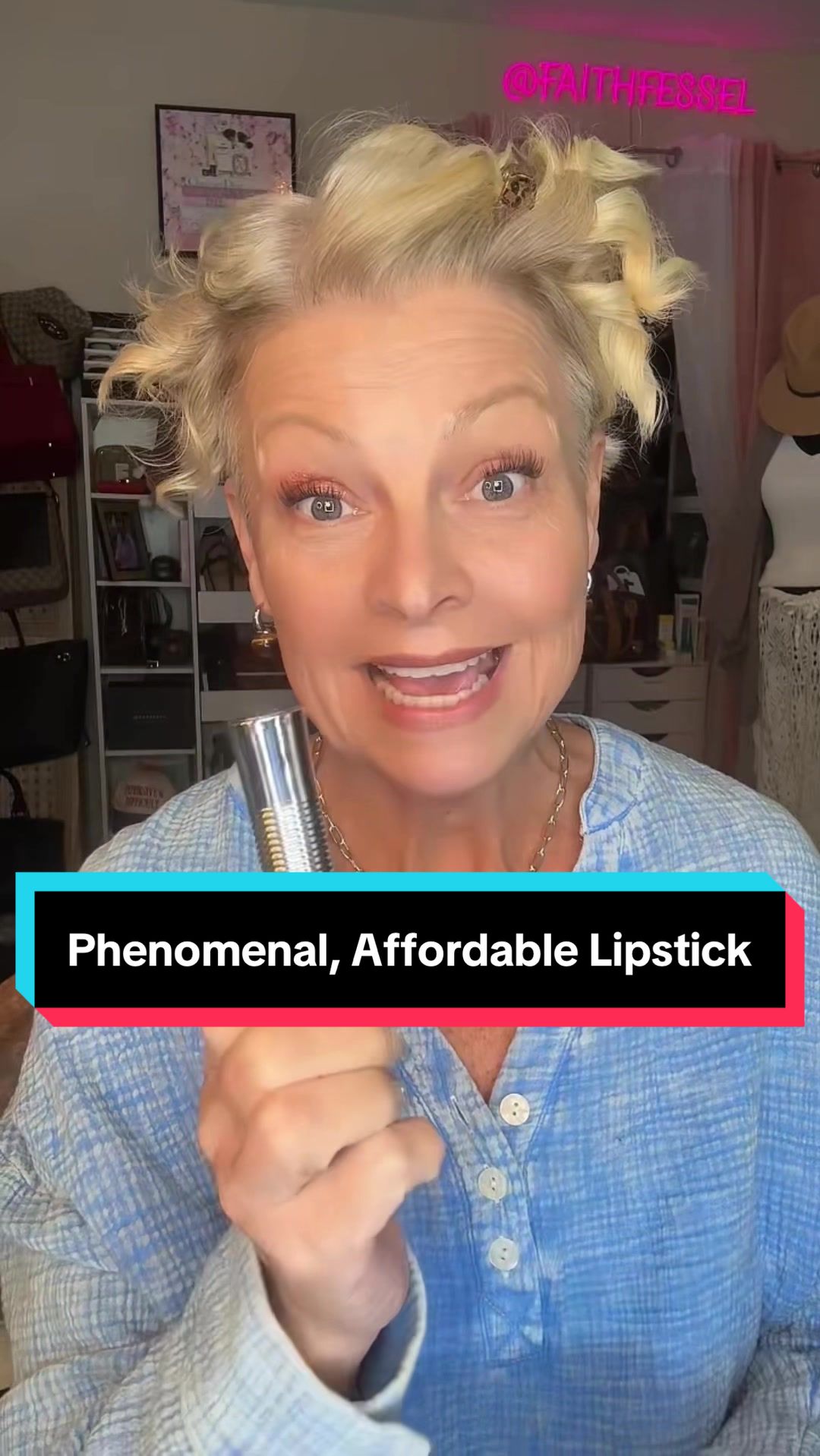 TikTok post by @faithfessel for KAPLAN MD. Caption reads: [...] #affordablemakeup #matureskin @KAPLAN MD....