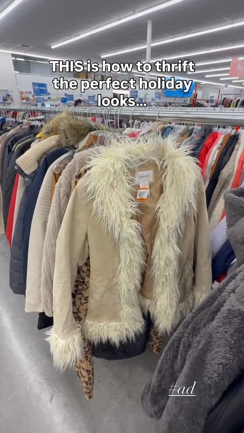 Instagram post by @macyeleni for Savers. Caption reads: thrifting the PERFECT holiday looks at....