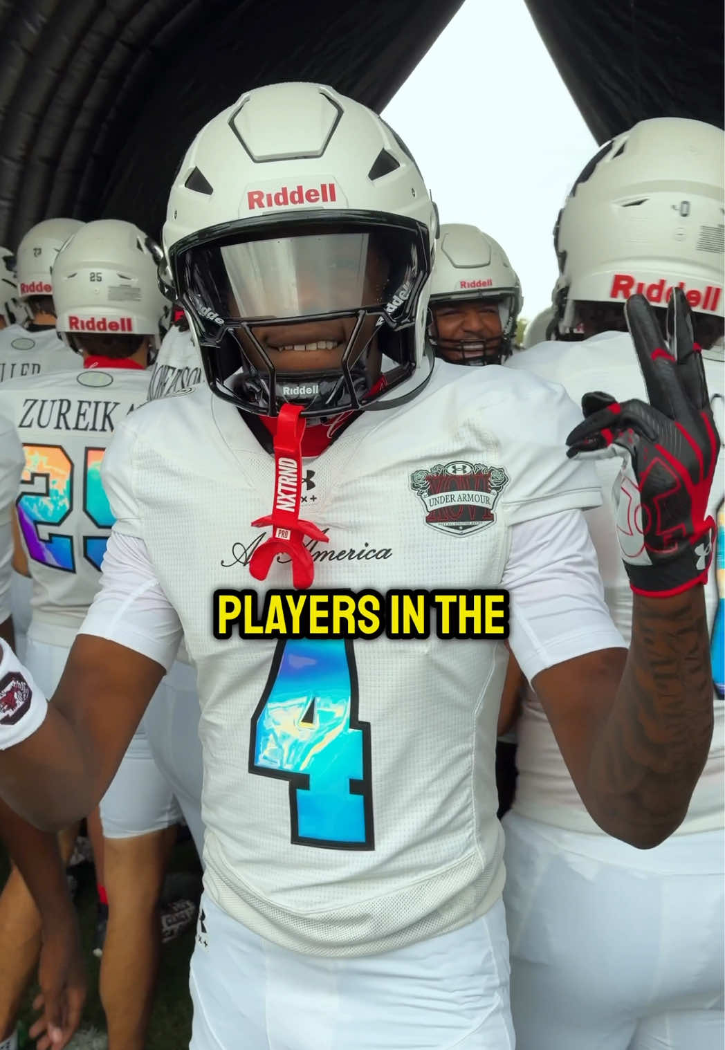 TikTok post by @sidelinedevon for Under Armour. Caption reads: This Game Was A Movie 🍿👀 @Under Armour #football....