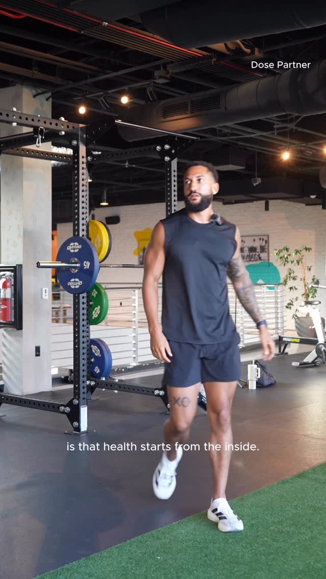 Instagram post by @michaeloquinn for Dose. Caption reads: #DosePartner Health starts from within. That’s....