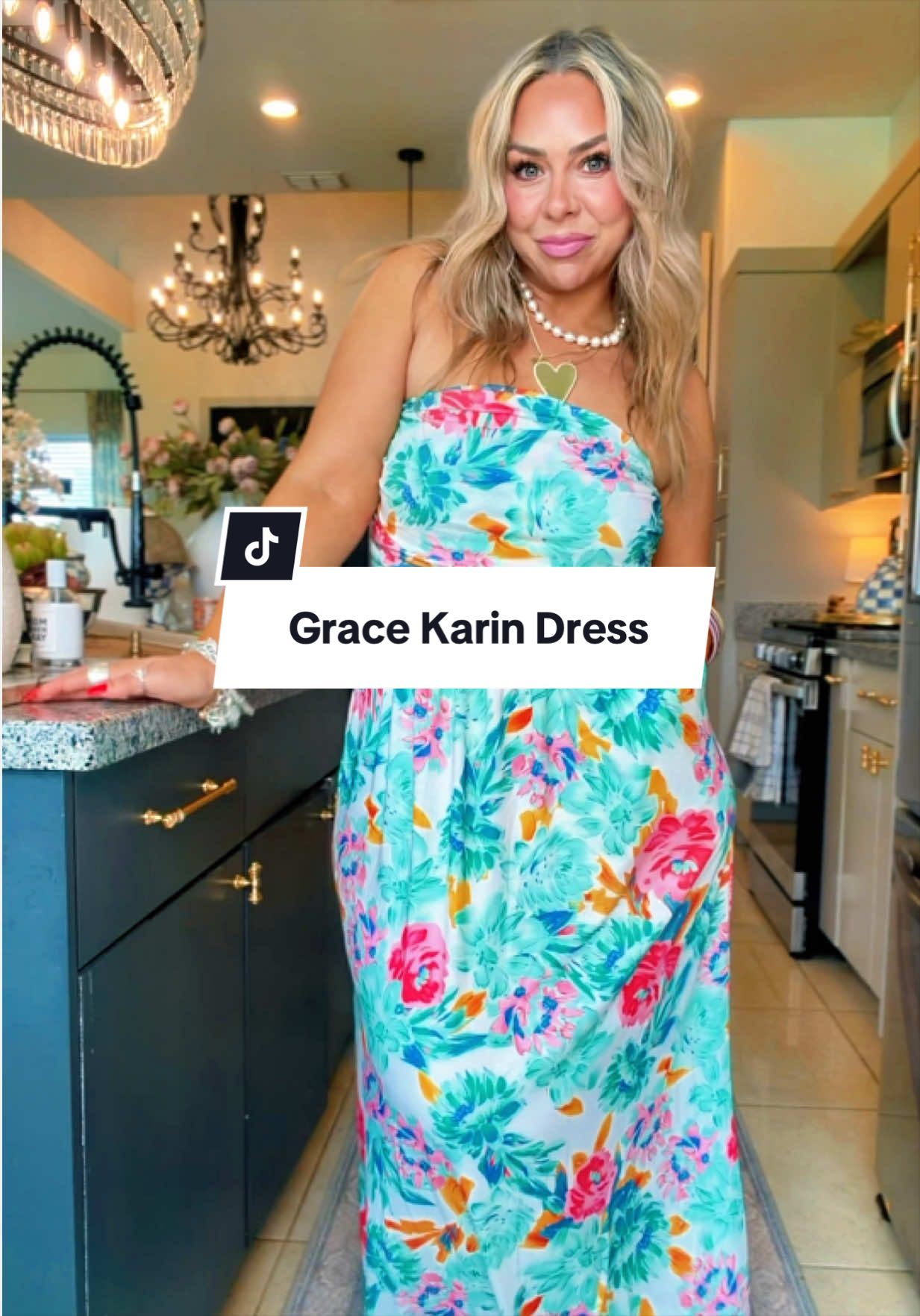 TikTok post by @lindaannettem for Grace Karin US Shop. Caption reads: [...] whole personality this summer🩵 @Grace Karin....