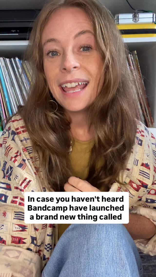 Instagram post by @tinaedwardsdj for Bandcamp. Caption reads: @bandcamp and independent music lovers, unite!....