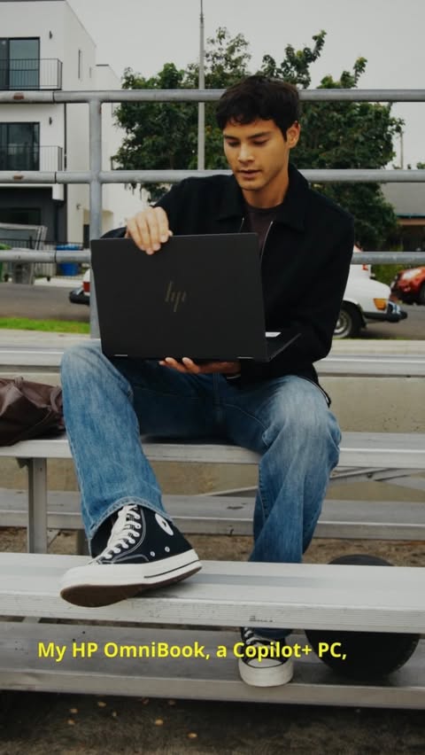 Instagram post by @colemicek for HP. Caption reads: [...] – my best teammate rolls with me. The @hp....