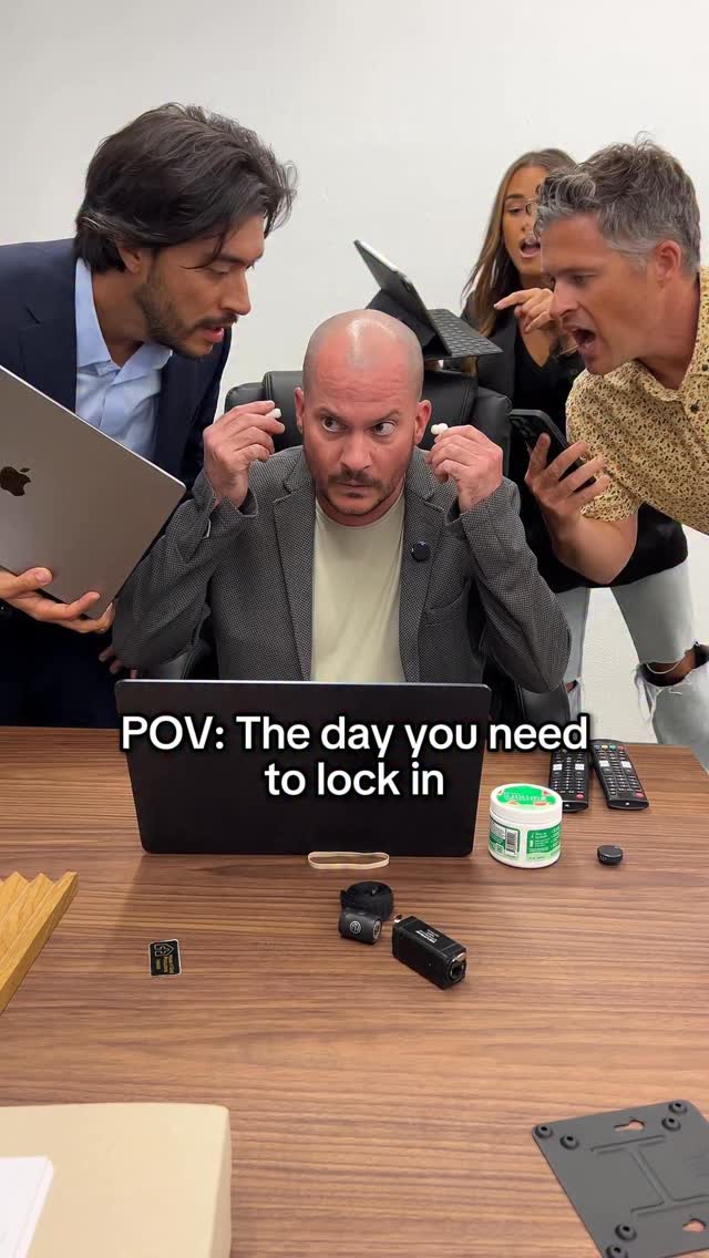 Instagram post by @clickupcomedy for ClickUp. Caption reads: Maybe ClickUp should add a ‘Do Not Disturb IRL’....