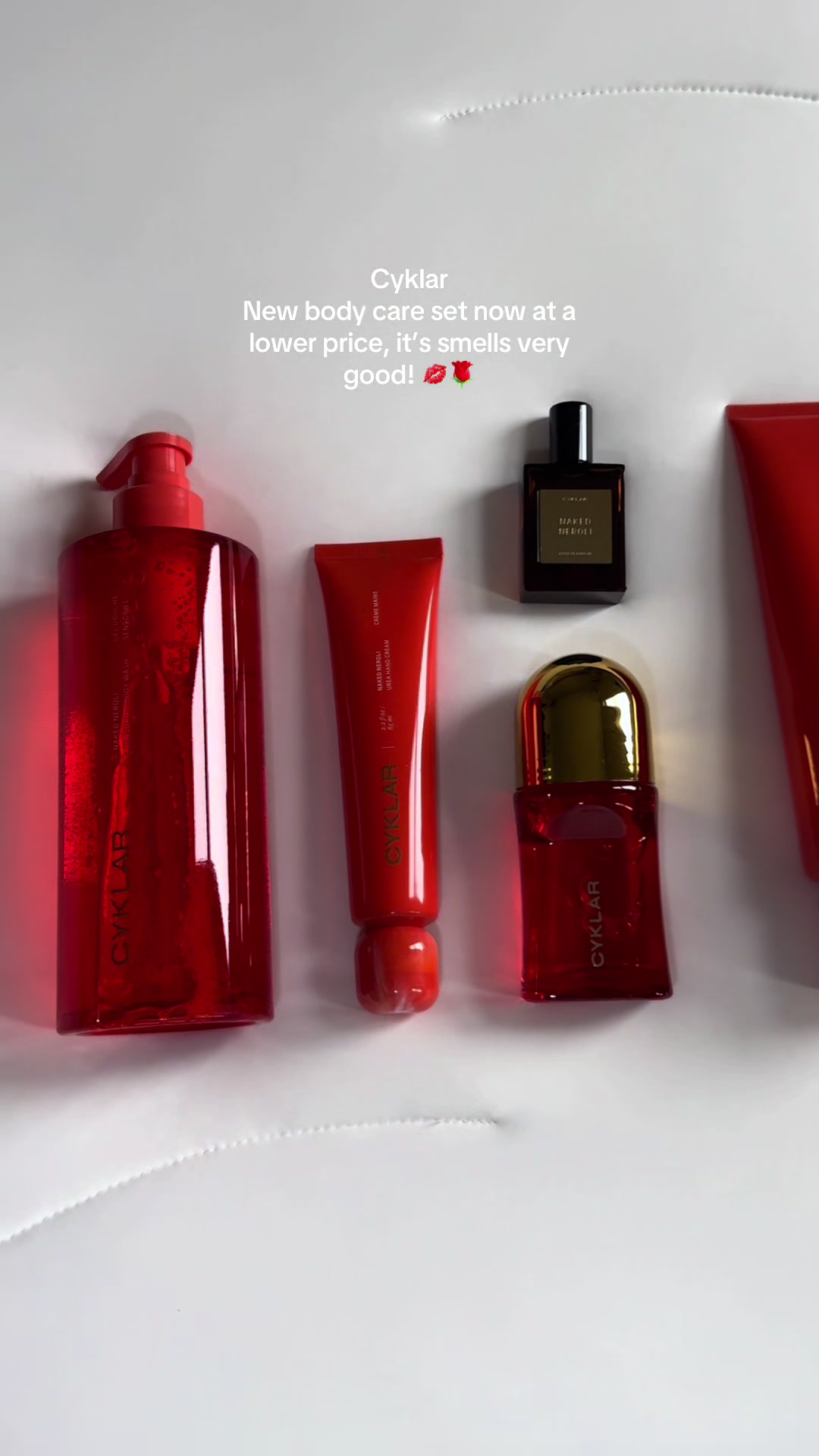 TikTok post by @mayramtnez for CYKLAR. Caption reads: [...] - Set Vault smells amazing 🥰 @CYKLAR....