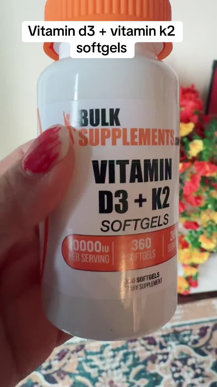 TikTok post by @anacharya for BulkSupplements. Caption reads: @BULKSUPPLEMENTS #vitamin #tiktokshop #fyp.