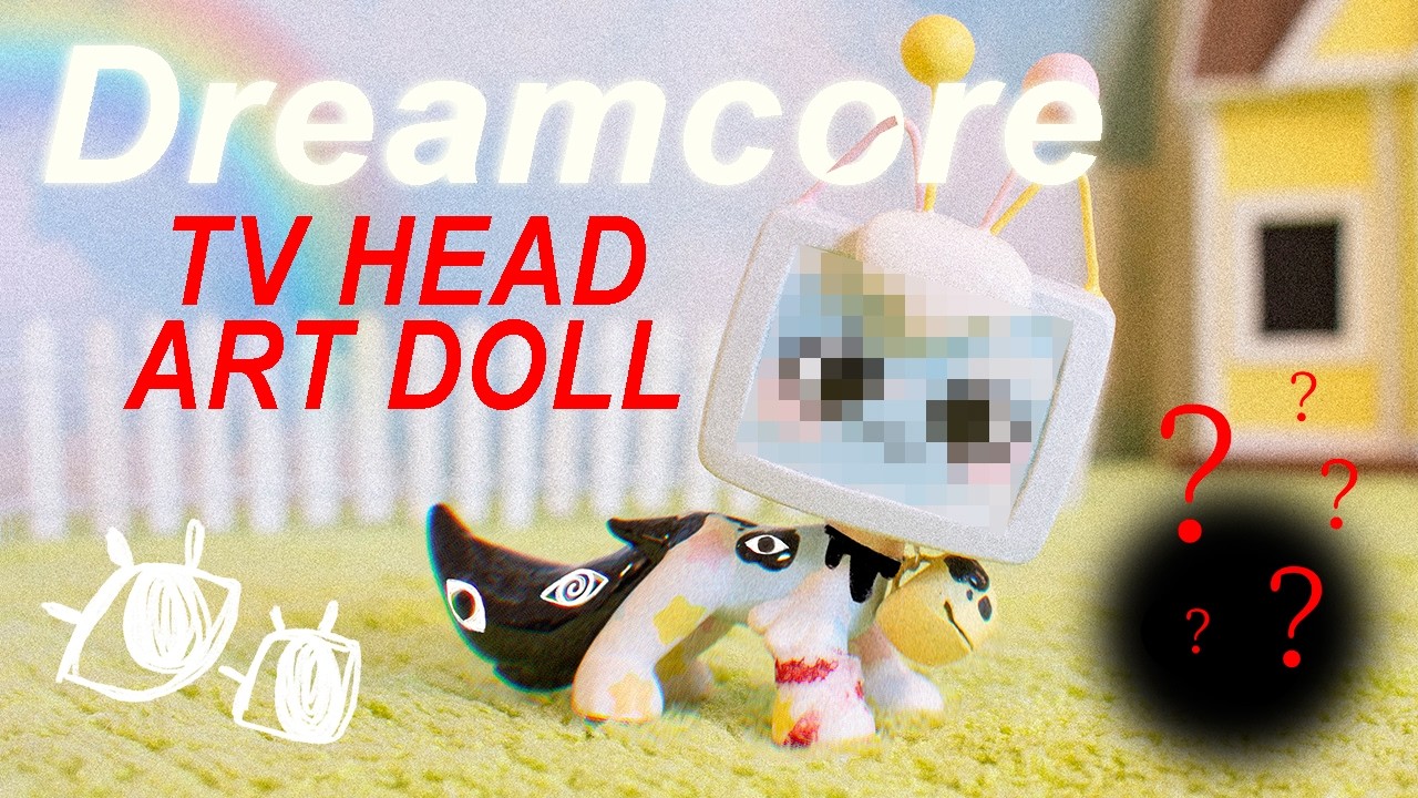 YouTube post by @lps-emily for gimmeswag. Caption reads: I Made A Littlest Pet Shop Dreamcore TV Head Art....