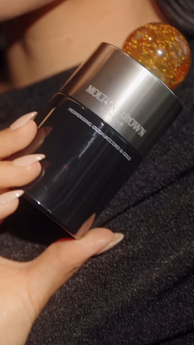 Instagram post by @aanishagurung_ for Molton Brown. Caption reads: Ad. Notes of oudh, saffron and olibanum. The light....