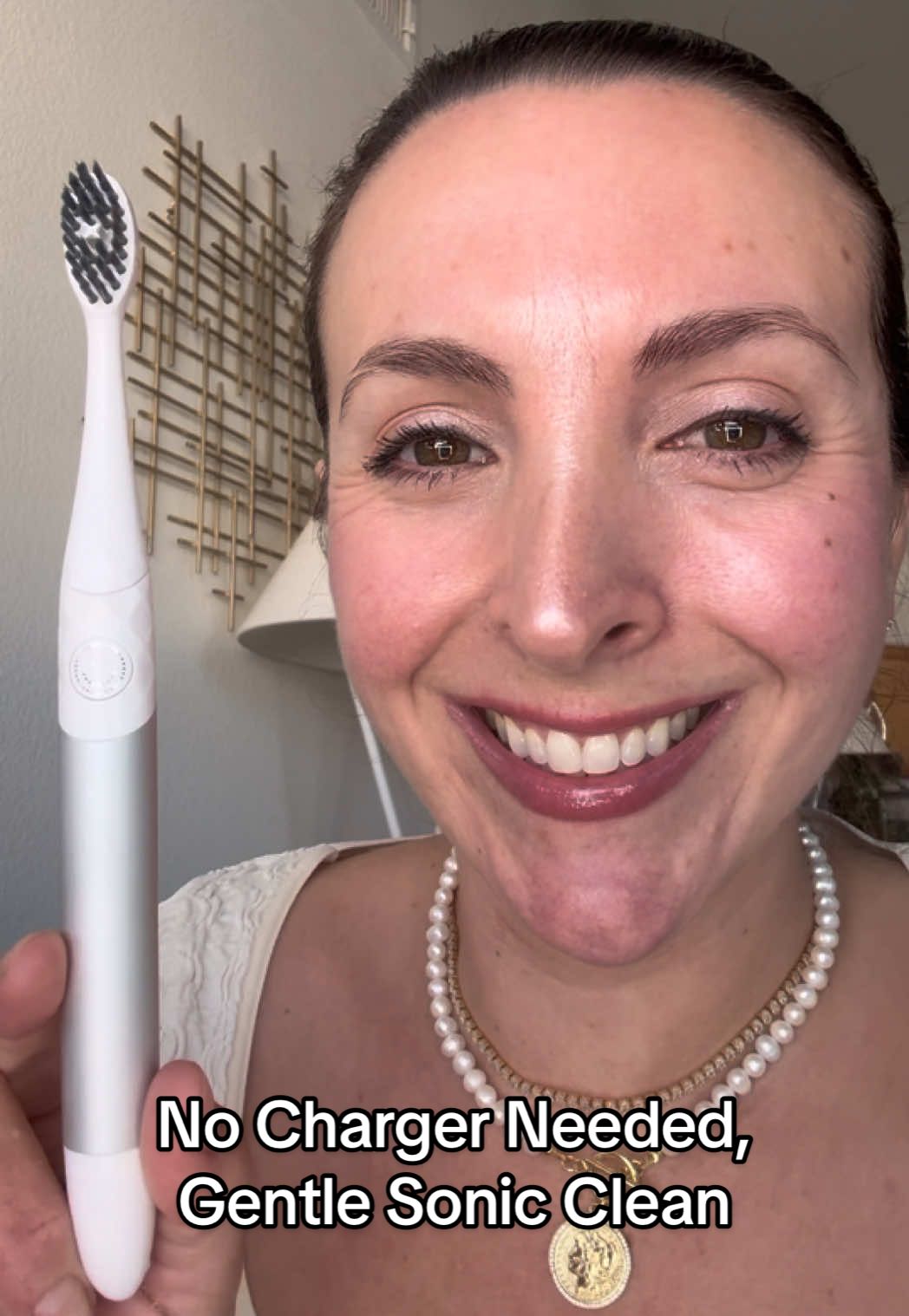 TikTok post by @jen_rinaldi for Burst Oral Care. Caption reads: [...] #dentalcare #everydayessentials @BURST Oral....