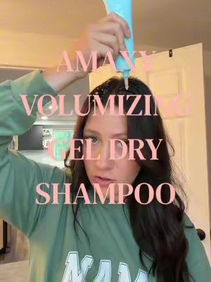 TikTok post by @madelynnsexton22 for Amaxy Beauty. Caption reads: [...] this volumizing gel dry shampoo!....