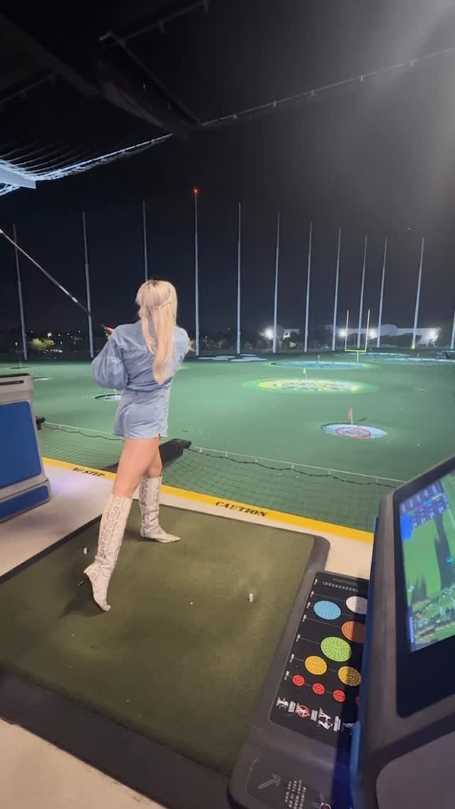 Instagram post by @amandacaseyvance for Topgolf. Caption reads: This is your sign to go to Topgolf for a football....