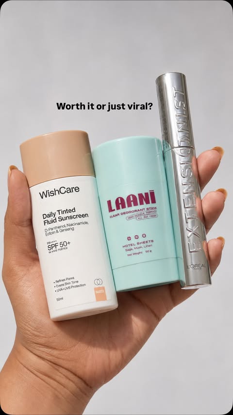 Instagram post by @shwetavijaynair for KIRO. Caption reads: [...] extensionist mascara Lipstick @kirobeauty....