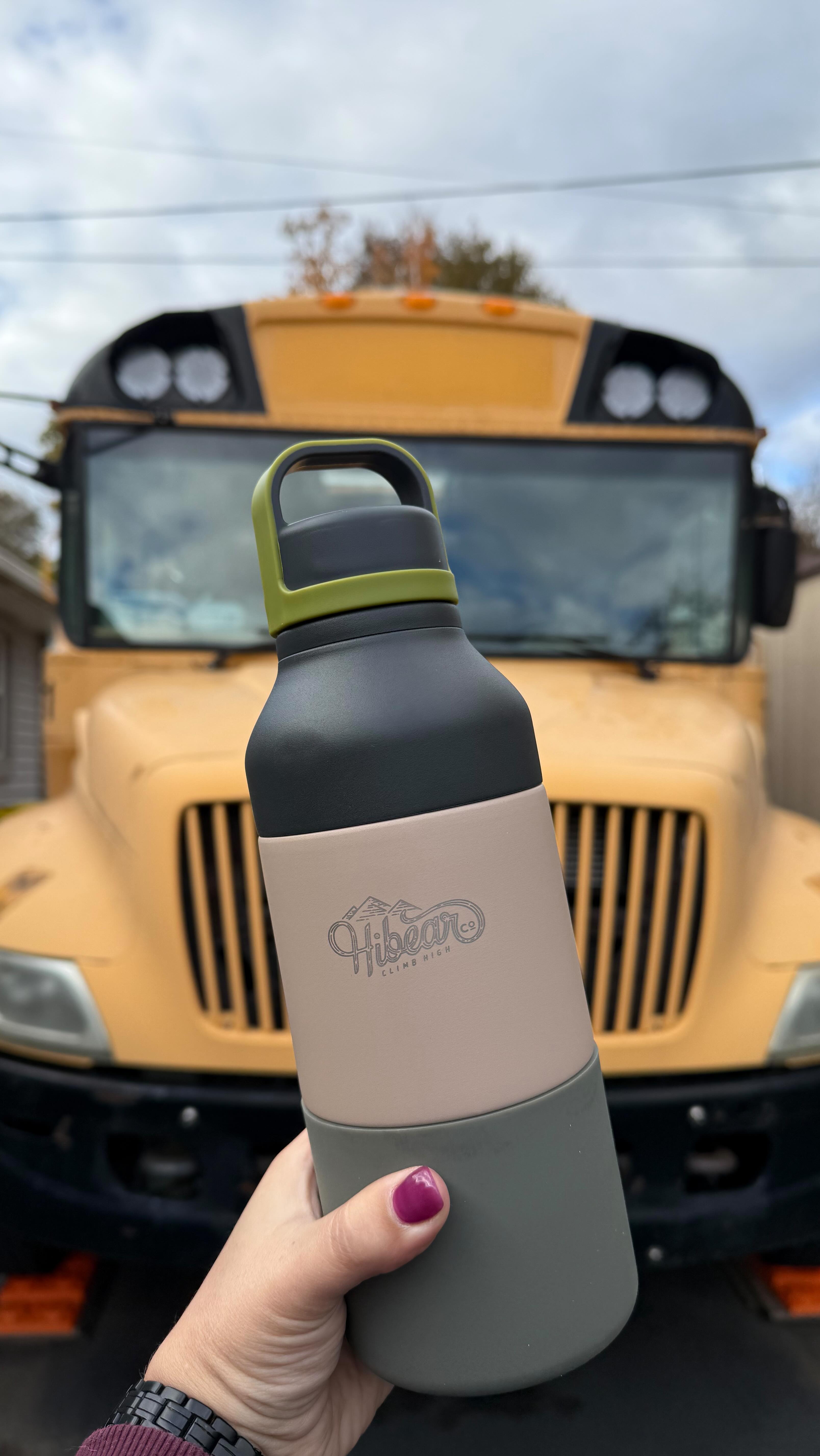 Instagram post by @adventure_omnibus for Hibear. Caption reads: We are thrilled to be partnering with @hibearco as....