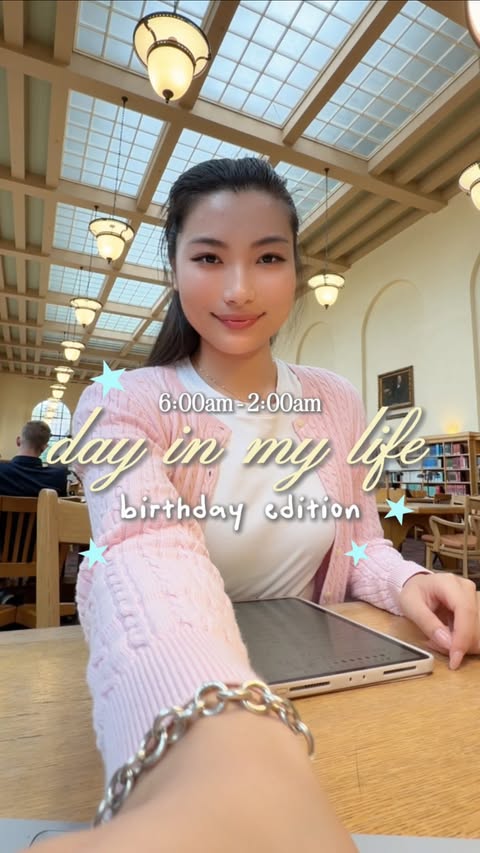 Instagram post by @mia_yilin_ for Venmo. Caption reads: [...] ✨ #college #study #vlog #studentlife....