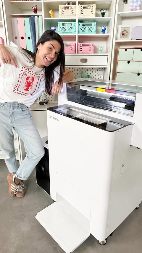 Instagram post by @theimaginery for xTool. Caption reads: • XTOOL APPAREL PRINTER • ⠀⠀⠀⠀⠀⠀⠀⠀⠀ [...].
