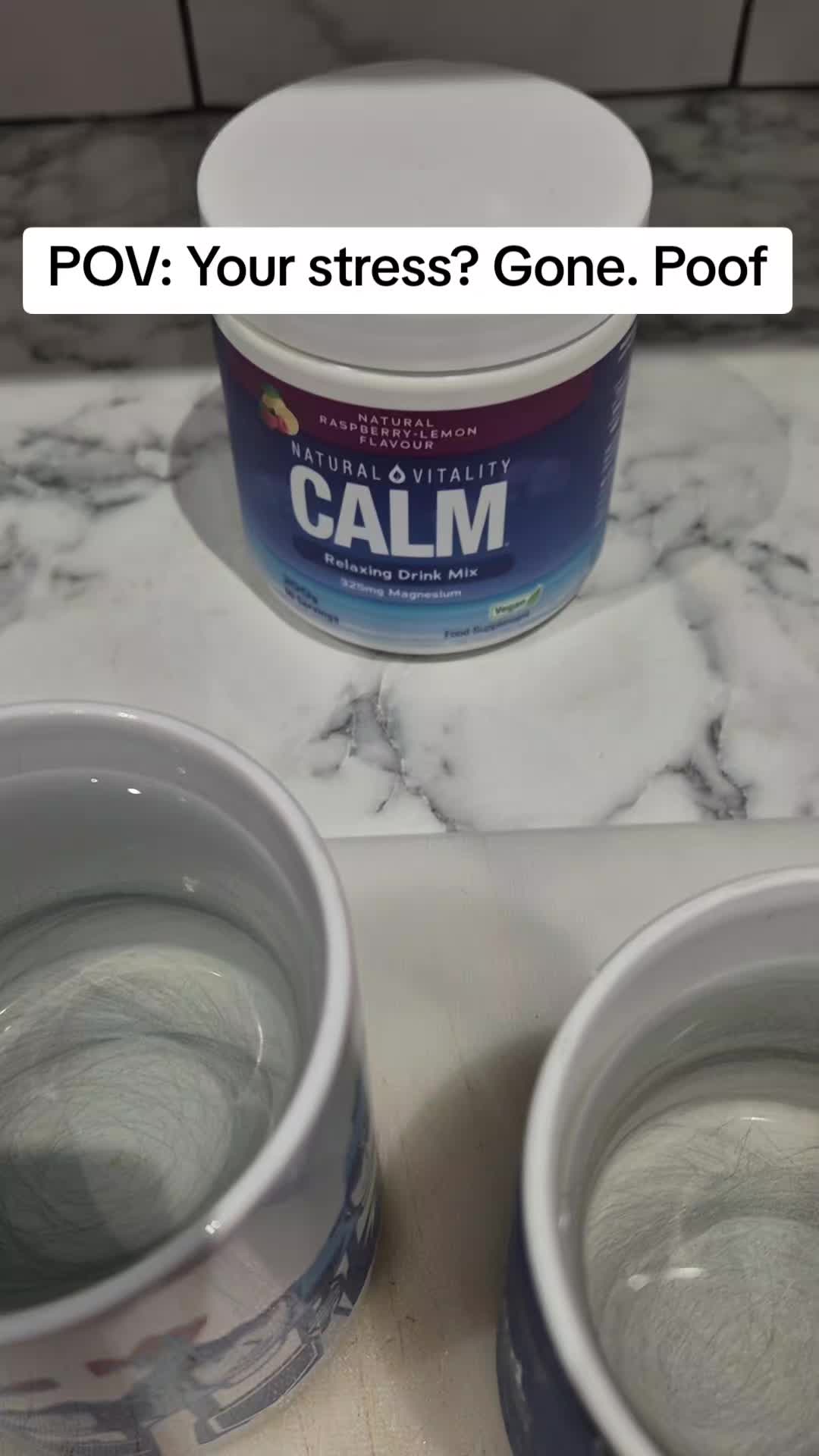 TikTok post by @ryahround for Natural Vitality®. Caption reads: calm mind is sleep 😴 #unwind #stressfree....