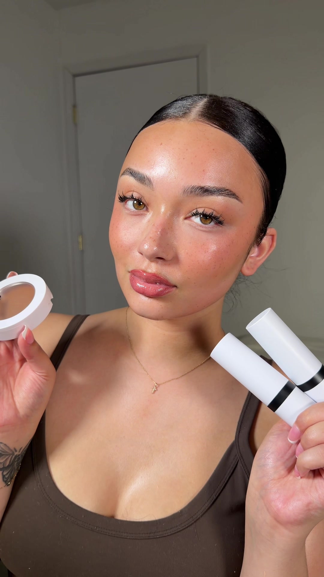 TikTok post by @toriejaden for MAKEUP BY MARIO. Caption reads: [...] right way changed my whole face! MAKEUP BY....