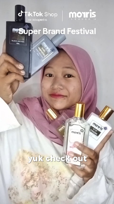 Instagram post by @pspt.pus for Morris Indonesia. Caption reads: Parfume daily favorit akuu by @morrisindonesia !!....