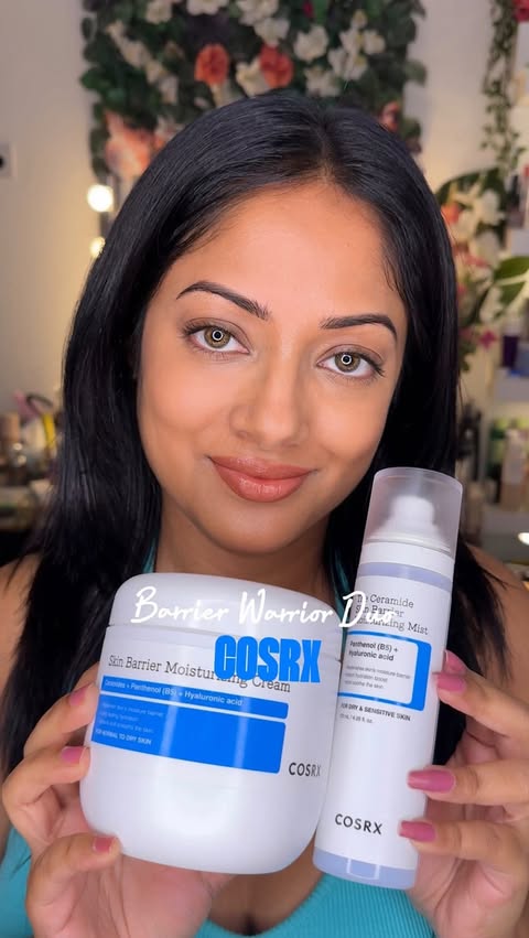 Instagram post by @ritabratadas for COSRX. Caption reads: [...] barrier in its strong era 🛡️ My go-to....