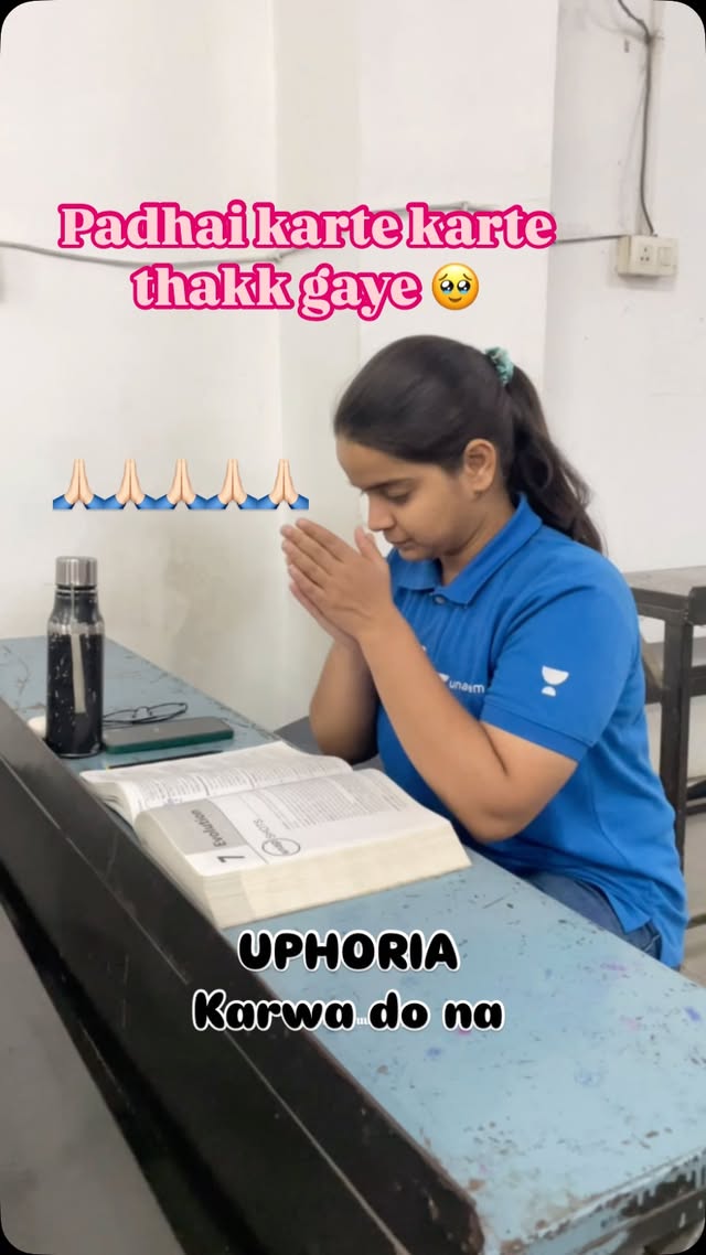 Instagram post by @shivvuuu_vlogs for Unacademy. Caption reads: [...] #kotacoaching #uphoria #uphoria2025....