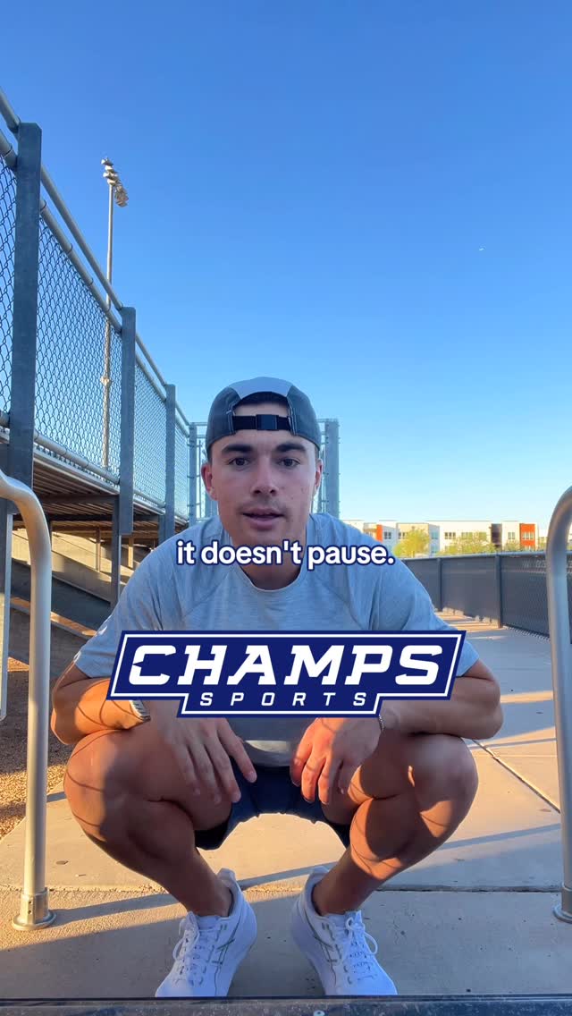 Instagram post by @gaigegibbs for Champs Sports. Caption reads: [...] the next goal — and @champsrunclub &....