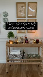 Instagram post by @lemongrovelane for Serena & Lily. Caption reads: Tips to reduce stress over the holidays:

1. Start....